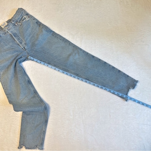 AGOLDE Nico High Rise Raw Edge Cropped Button Up Jean in Rooted Women's 27 - Picture 8 of 12